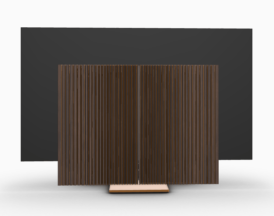 Bang & Olufsen Television Floor Stand / Black Anthracite/Dark Oak Wood Cover / 65