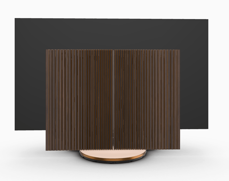 Bang & Olufsen Television Motorised Floor Stand / Black Anthracite/Dark Oak Wood Cover / 65