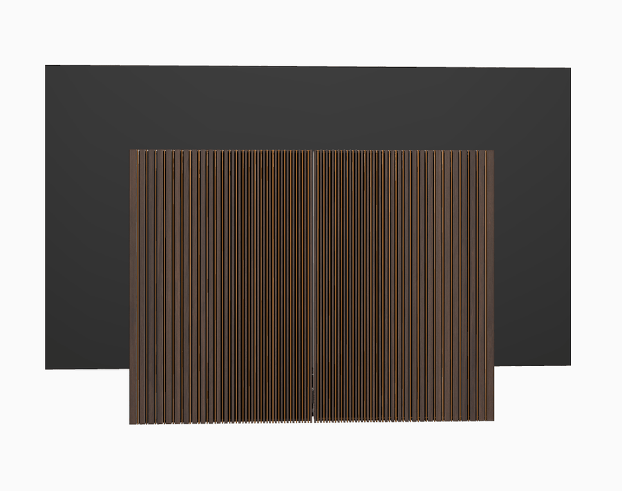 Bang & Olufsen Television Wall Bracket / Black Anthracite/Dark Oak Wood Cover / 65