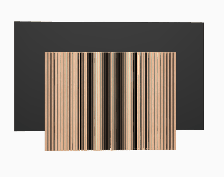 Bang & Olufsen Television Wall Bracket / Gold Tone/Light Oak Wood Cover / 65